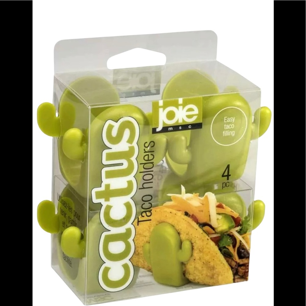MSC International Joie Cactus Taco Holders Green One Size Set of 4 New
